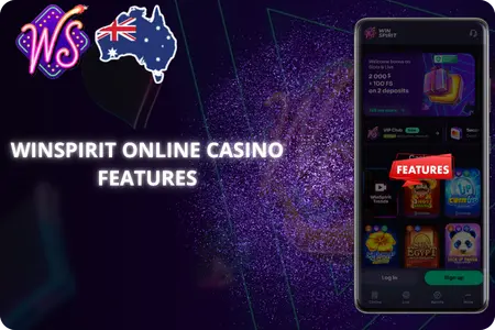 Various features at WinSpirit online casino